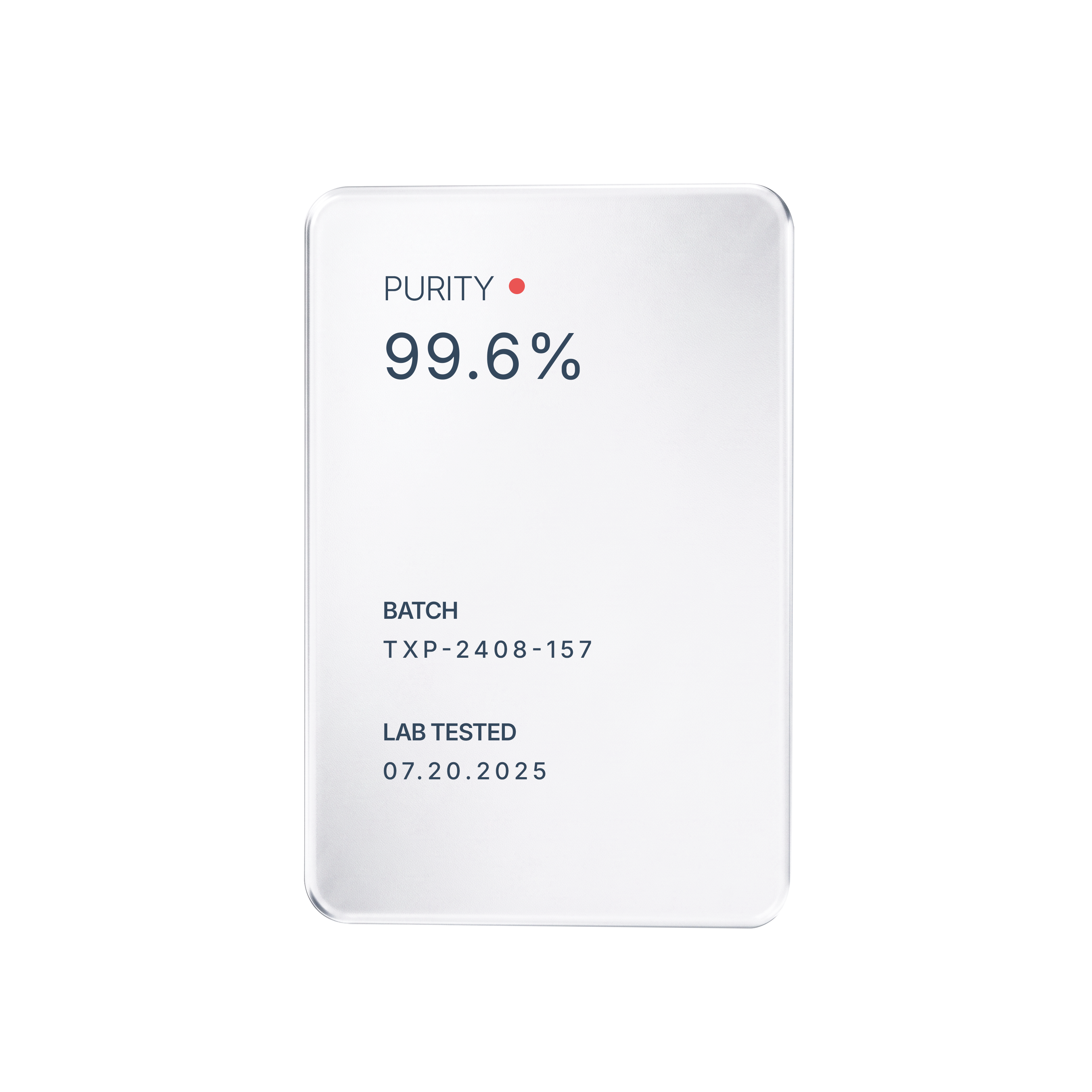 Purity 99.6%